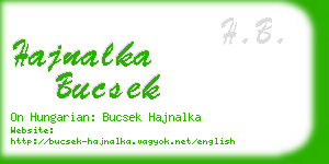 hajnalka bucsek business card